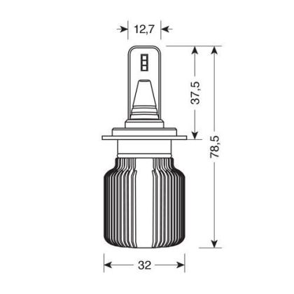 Halogen bulbs BLADE - H7 - 9-32V - 12 LED - 20W (2 pieces)