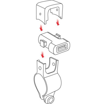 USB handlebar charger - Fast charging - 3000 mA - 12/24V