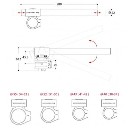 Ghidon CLIP-ON BARRACUDA 43mm