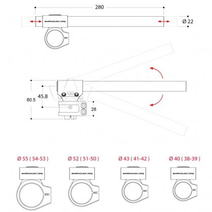 Ghidon CLIP-ON BARRACUDA 52mm