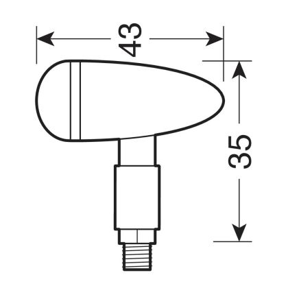 Indicatoare LED DROP CHROME - 90483