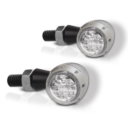 Indicatoare LED pentru motociclete BARRACUDA S-LED B-LUX SILVER