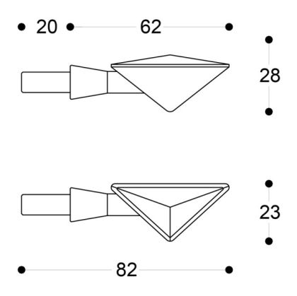 LED motorcycle indicators BARRACUDA Z-LED B-LUX SILVER