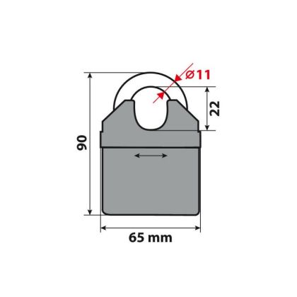 C-Lock 200, закалена стоманена верига за заключване - 200см