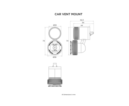 Suport aerisire auto QUAD LOCK MAG CAR VENT