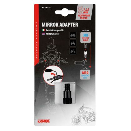 Adaptor pentru oglinzi 8mm Dreapta >10mm Filet Stânga 90151