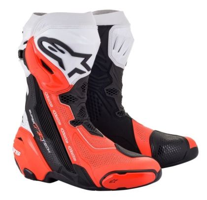 Boots ALPINESTARS SUPERTECH R VENTED ORANGE/WHITE