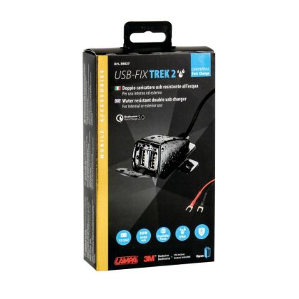 Dual USB charger - Fast charging - 5400 mA - 12/24V Usb-Fix Trek 2