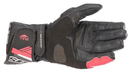 LADIES' LEATHER MOTORCYCLE GLOVES ALPINESTARS STELLA SP-8 V3 BLACK/PINK