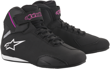 ALPINESTARS SECTOR BLACK/PINK women's motorcycle boots