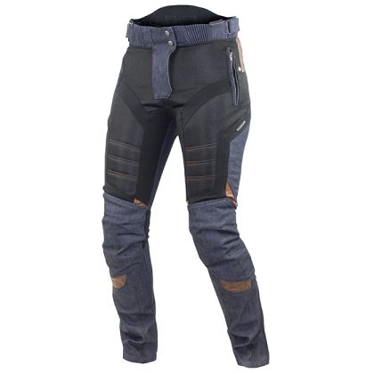 Pantaloni moto dama TRILOBITE 1962 Airtech negru/albastru