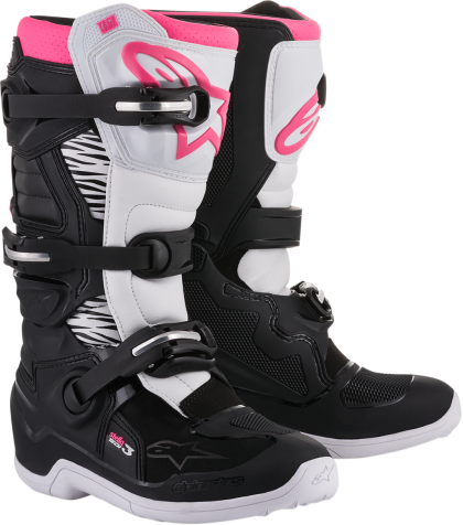 Дамски мотокрос ботуши ALPINESTARS Stella Tech 3 BLACK/WHITE/PINK