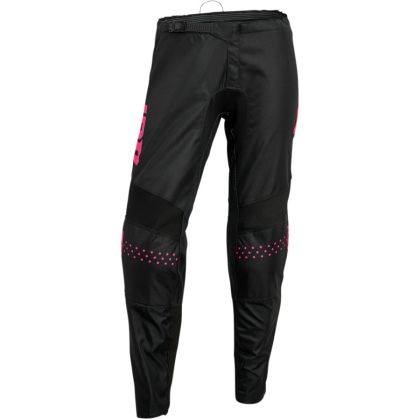 Pantaloni de motocross pentru femei THOR WOMEN’S SECTOR MINIMAL BLACK/FLO PINK