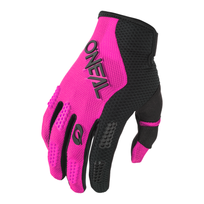 Mănuși motocross damă O'NEAL ELEMENT RACEWEAR BLACK/PINK V.24