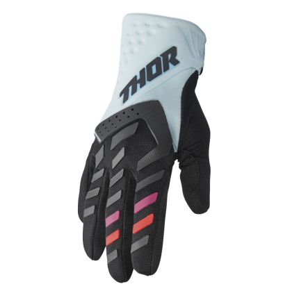 THOR WOMEN'S SPECTRUM BLACK/LIGHT MINT women's motocross gloves