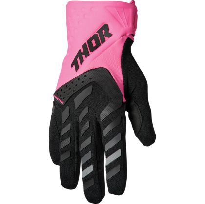 Γυναικεία γάντια μοτοκρός THOR ΓΥΝΑΙΚΕΙΑ SPECTRUM FLO PINK/BLACK