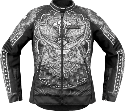 Women's motorcycle jacket ICON Women's Overlord3 NOBLE CE BLACK