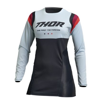 THOR WOMEN'S PULSE REV BLACK/MINT Women's Motocross Jersey