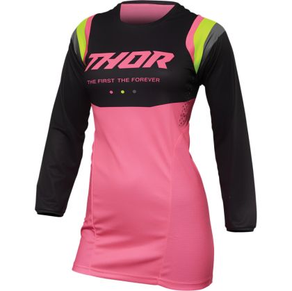 Дамско мотокрос джърси THOR WOMEN'S PULSE REV CHARCOAL/FLO PINK