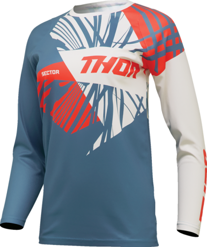 THOR WOMEN'S SECTOR SPLIT BLUE/ORANGE women's motocross jersey