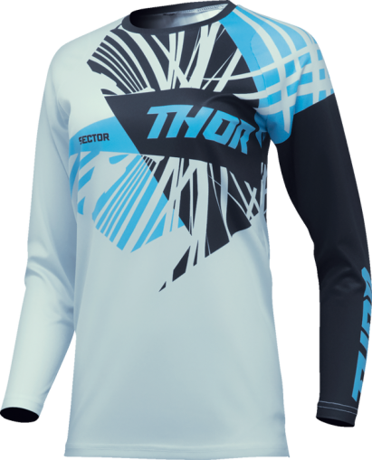 Women's motocross jersey THOR WOMEN'S SECTOR SPLIT LIGHT BLUE