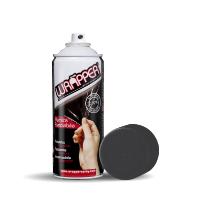 Wrapper - spray removable paint 400ml - black metallic