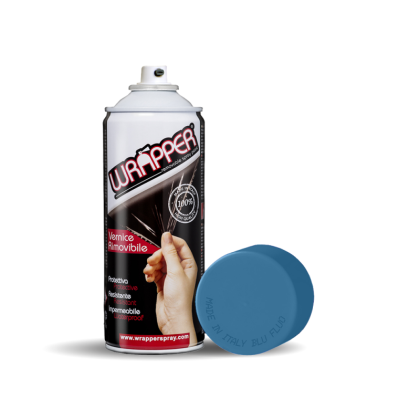 Wrapper - spray removable paint 400ml - Neon light blue