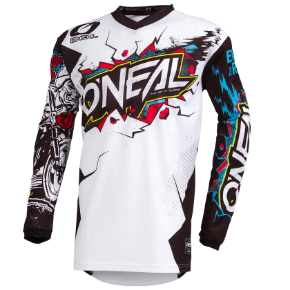 Bluză motocross copii O'NEAL ELEMENT VILLAIN WHITE