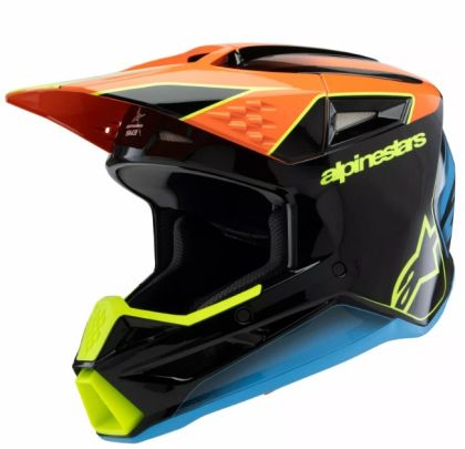 Παιδικό κράνος μοτοκρός ALPINESTARS SM3 FRAY BLK/OR/YL