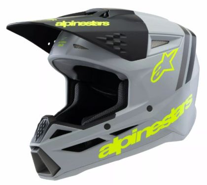 Детска мотокрос каска ALPINESTARS SM3 RADIUM GY/BLK/YL