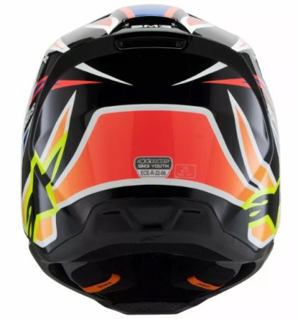 Детска мотокрос каска ALPINESTARS SM3 WURX BLK/YL/B