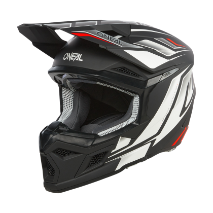 Children's motocross helmet O'NEAL 3SERIES VERTICAL BLACK/WHITE V.24