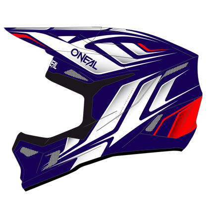 Children's motocross helmet O'NEAL 3SERIES VERTICAL BLUE/WHITE/RED V.24