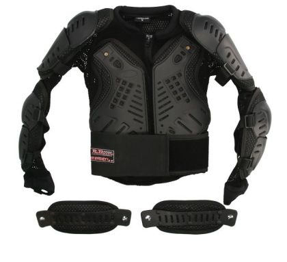 Children's Motocross Armor ADRENALINE DEFENDER PPE BLACK