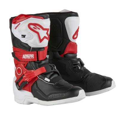 Children's motocross boots ALPINESTARS Tech 3S KIDS WT/BK/R