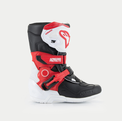 Children's motocross boots ALPINESTARS Tech 3S KIDS WT/BK/R