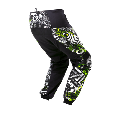 Children's motocross breeches O'NEAL ELEMENT ATTACK BLACK/HI-VIZ 2020