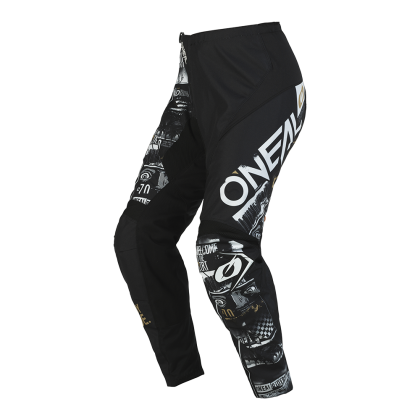 Children's motocross breeches O'NEAL ELEMENT ATTACK V.23 BLACK/WHITE