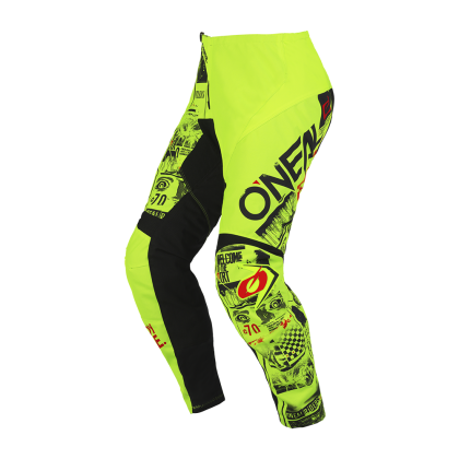 Children's motocross breeches O'NEAL ELEMENT ATTACK V.23 NEON YELLOW/BLACK