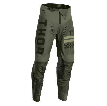 Children's motocross breeches THOR YOUTH PULSE COMBAT ARMY/BLACK