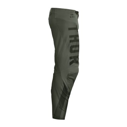 Pantaloni de motocross pentru copii THOR YOUTH PULSE COMBAT ARMY/NEGRU