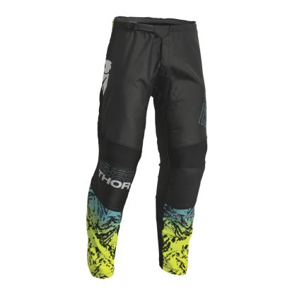 Children's motocross breeches THOR YOUTH SECTOR ATLAS BLACK/TEAL