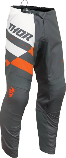 Pantaloni motocross copii THOR YOUTH SECTOR CHECKER GRI/ORANGELIO