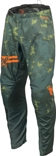 Pantaloni motocross copii THOR YOUTH SECTOR DIGI GREEN/ORANGE