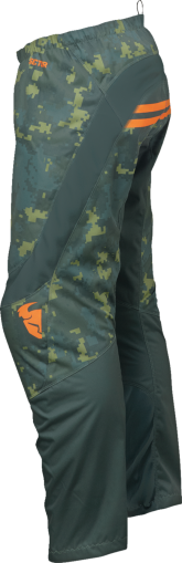 Pantaloni motocross copii THOR YOUTH SECTOR DIGI GREEN/ORANGE