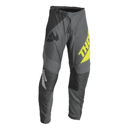 Pantaloni motocross copii THOR YOUTH SECTOR EDGE DARK GREY/ACID