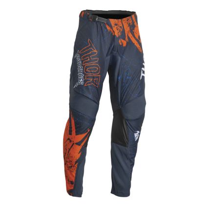 Pantaloni motocross copii THOR YOUTH SECTOR GNAR MIDNAW/ORANGE