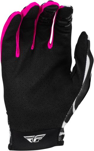 Kids Motocross Gloves FLY RACING Lite Uncaged- Black/White/Neon Pink