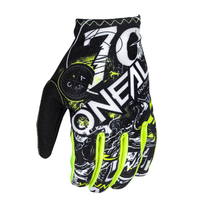 Mănuși de motocross pentru copii O'NEAL MATRIX ATTACK BLACK/HI-VIZ