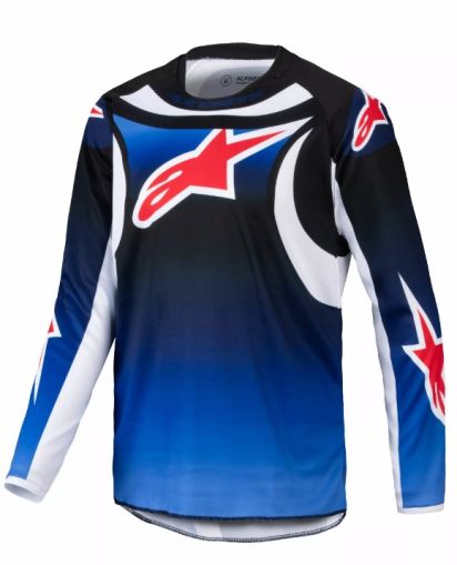 Children's motocross jersey ALPINESTARS YTH RACER WURX BLUE/BLACK